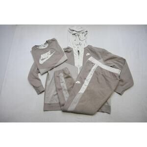 Nike 3 Piece Trainer Track Suit Jogger Grays Shirt Jacket & Pants Mens Sz 2XL